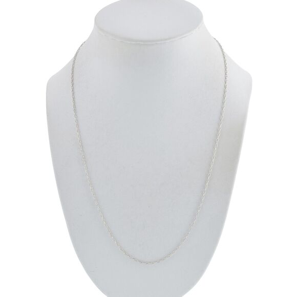 Vintage Sterling Silver 925 1.2mm Rope Chain Necklace 20.5" - Picture 1 of 3